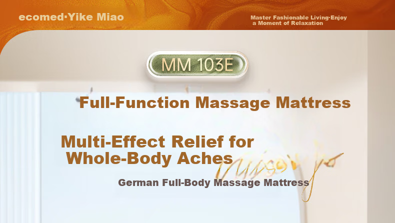 Ecomed German Full Body Massage Mat Recliner Home Massage Bed Shoulder Neck Waist Back Leg Massager Gift for Parents Elders Practical Birthday Present 1