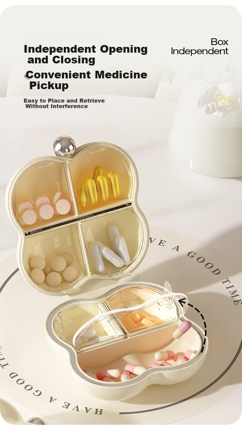 Dopamine Flower Portable Weekly Sealed Pill Organizer by Fan Ye 8