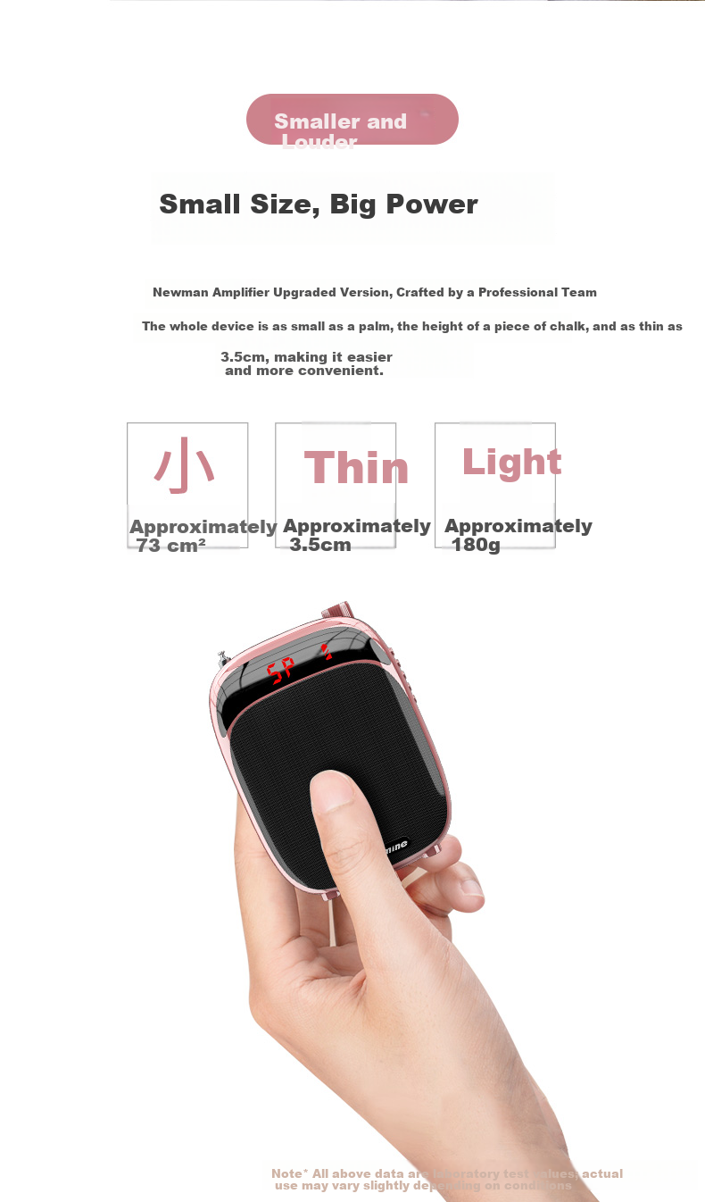 Newmine U-226 Pro Wireless Clip-on Microphone Teacher Amplifier Outdoor High-Power Tour Guide Bluetooth Speaker Long Battery Life Practical Gift 3