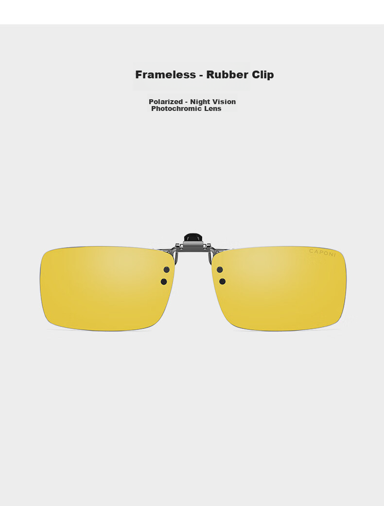 Jiaboli Night Vision Clip-On Polarized Photochromic Sunglasses for Driving, Unisex Flip-Up Day and Night Use Glasses 20