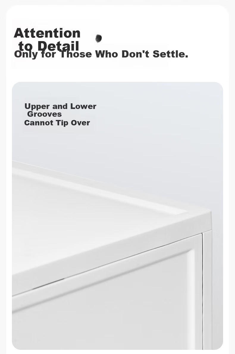 Xitianlong Flip-Top Shoe Box Functional Storage Box, Shoe Cabinet Doorway Entryway Cabinet Stackable Combination Shoe Cabinet, Transparent, 8-Pack 9