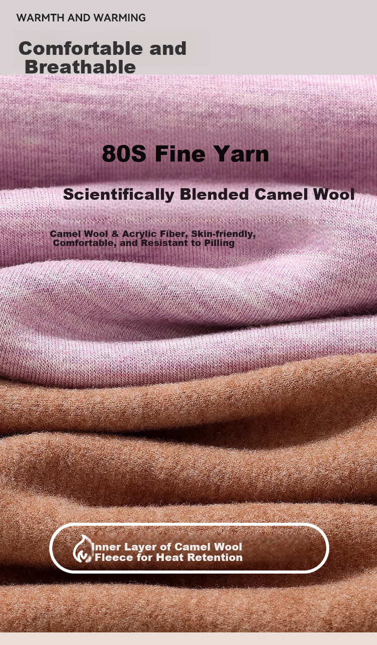 Tingmei 10A Antibacterial Camel Hair Silk Thermal Leggings Women High Waist Tummy Control Hip Lift Autumn Seamless Inner Outer Wear 8