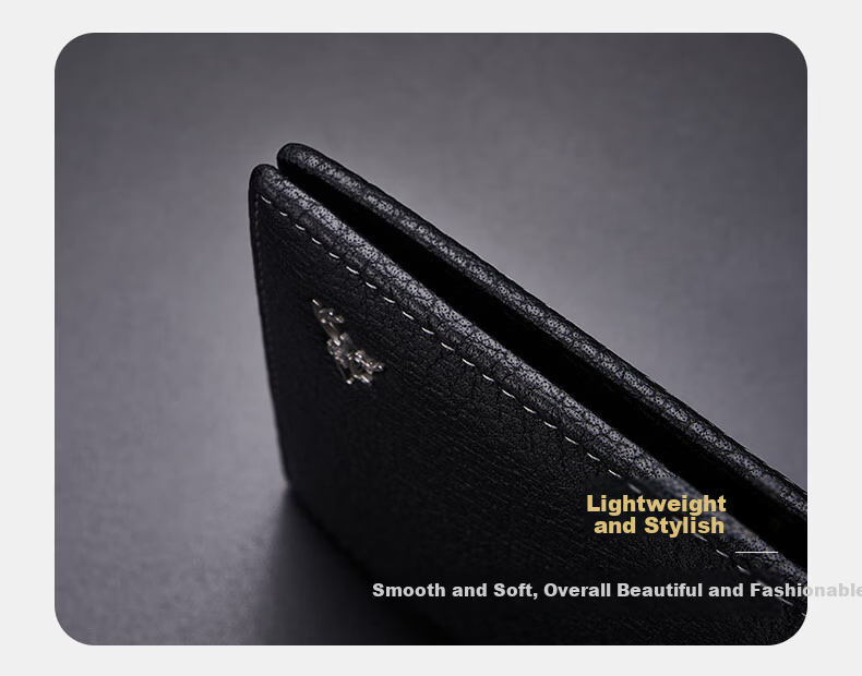 Paolo Mest Men's Genuine Leather Short Wallet Gift Box Practical Birthday Present for Boyfriend Husband Father JD Self-operated 9