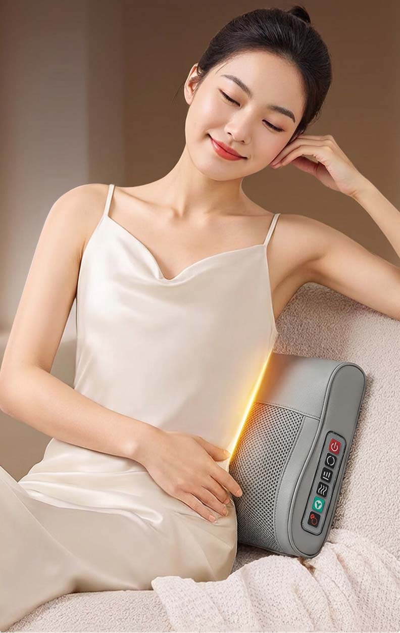 KONKA Waist Massager Shoulder Neck Back Lumbar Muscle Strain Female Cervical Lumbar Cushion Kneading Office Waist Support Practical Birthday Dragon Boat Festival Father's Day Gift for Men and Women Da 22