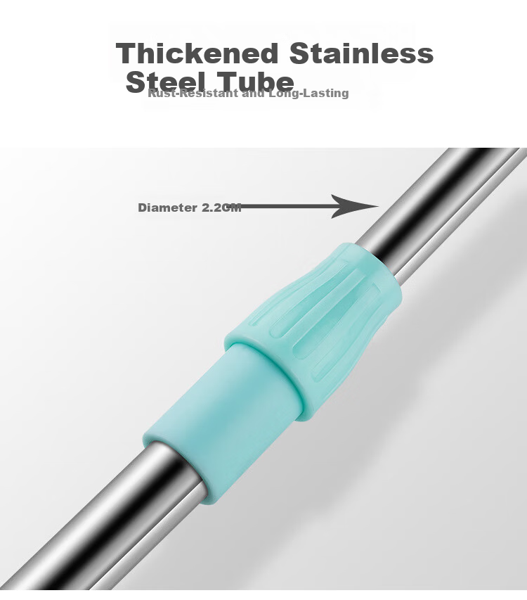 Mengtin Stainless Steel Clothes Drying Rod [Thickened] Expandable Alloy Forked Hanger Rod for Hanging and Retrieving Clothes 3