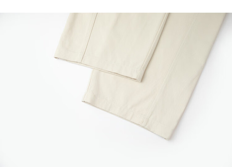 Demana High-Count Pure Cotton Summer Workwear Style Cropped Curved Pants Elastic Waist Slimming Concealment Casual Pants for Women Premium Feel 15
