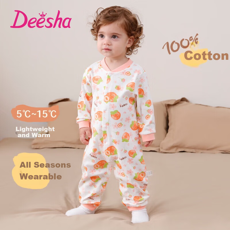 DEESHA Baby Romper Newborn Onesie Printed Colorful Strawberry 80
