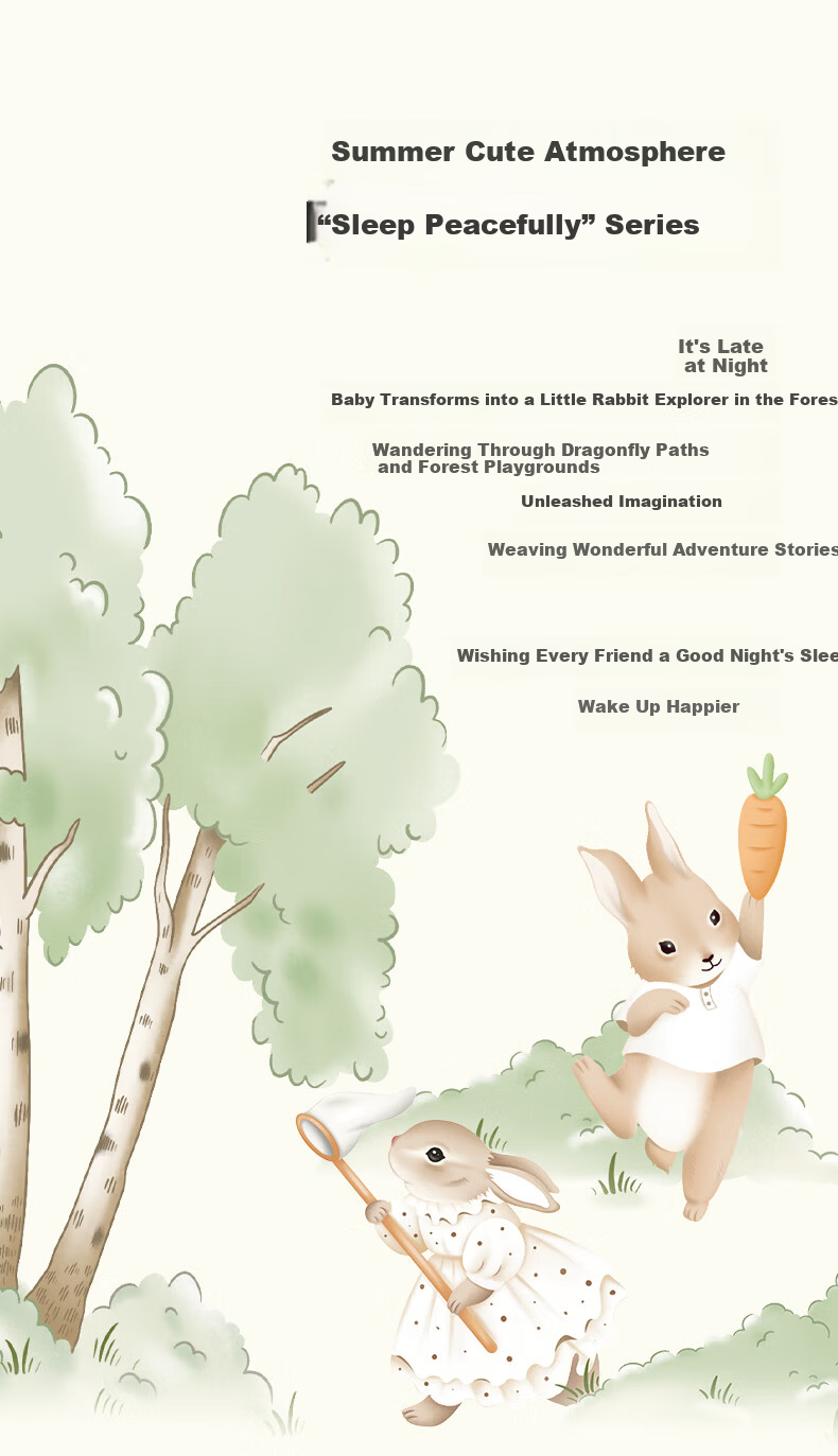 Hengyuanxiang Cotton Quilt A-Class Antibacterial 100% Cotton Double-Layer Gauze Summer Quilt Air Conditioning Quilt Carrot Little Rabbit 1.2*1.5m 4