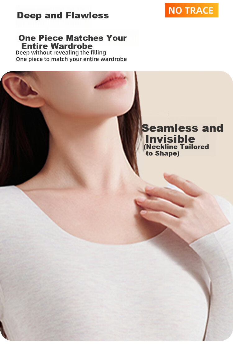 GRACEWELL 0 Polyester 10A Antibacterial Thermal Underwear Women Cashmere Silk Heating Fleece Autumn Winter Set 2