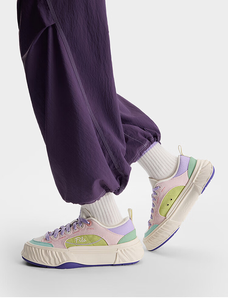 FILA Official Women's Shoes FOSSO 1+ Canvas Shoes 2026 Summer Rock Walking Shoes 1+ Fashion Casual Shoes 38