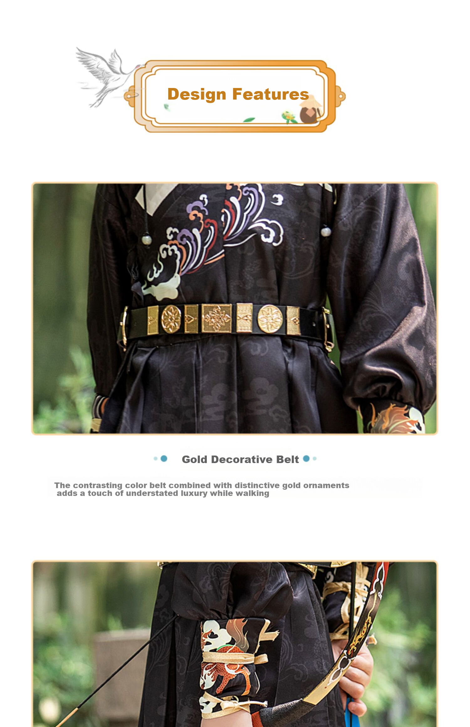 ROMON Boys' Hanfu, New Chinese-Style Ming Dynasty Hanfu, Children's National Style Graduation Performance Costume, Black Flying Fish Outfit, Size 120 4