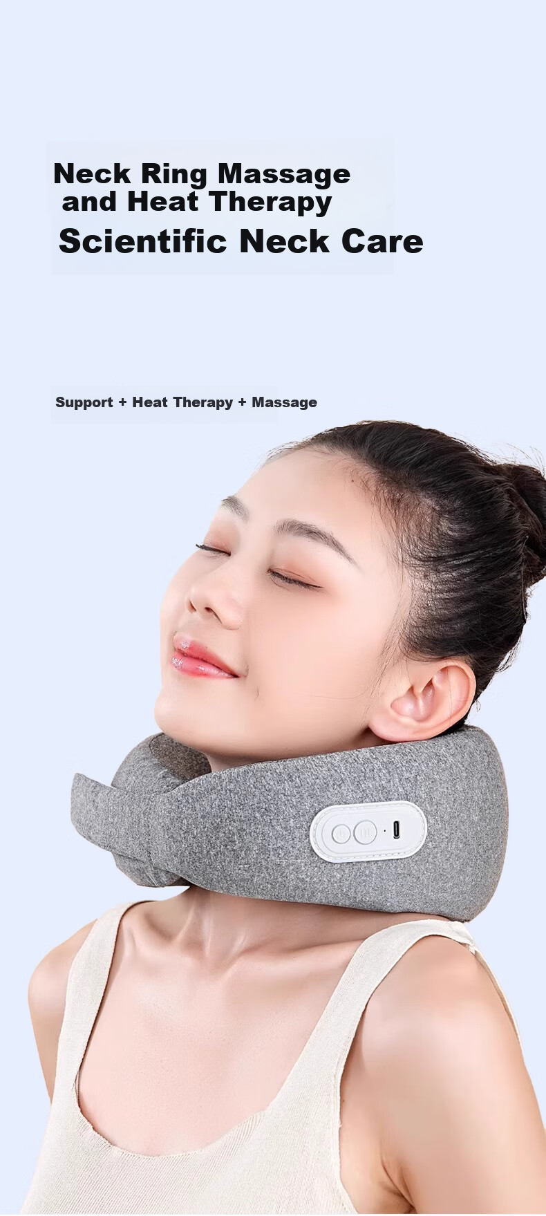 Mixiaoshu Push-Type Inflatable U-Shaped Neck Pillow, Travel Pillow, Portable Flying Neck Protector, U-Shaped Pillow for High-Speed Rail Sleeping 1