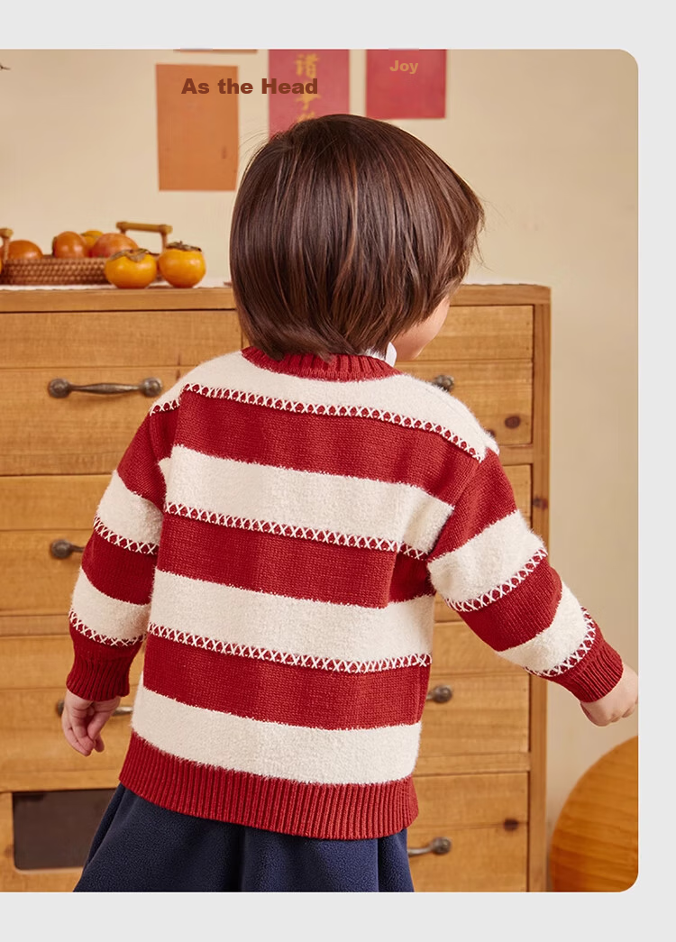 Ciciibear [Antibacterial, Anti-Static, Anti-Pilling] Baby Cardigan Sweater New Year Winter Style Thickened Warm Clothing Boys' Jacket 23