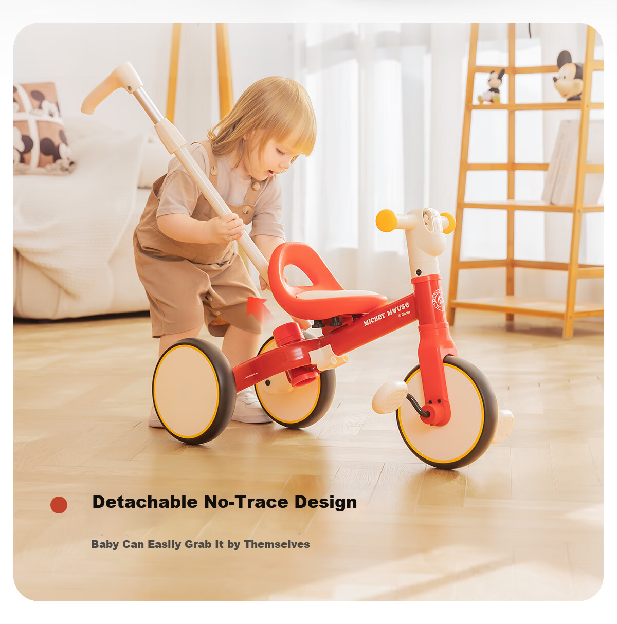 DISNEY Kids Tricycle Balance Bike 1-3-6 Years Toddler Pedal Bicycle Baby Birthday Gift Walker Push Bike 30
