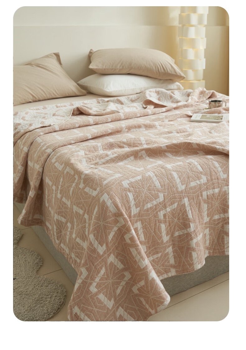 MUJI A-Class 100% Cotton Three-Layer Gauze Towel Blanket Summer Quilt Thin Blanket Air Conditioning Blanket 150x200cm 12