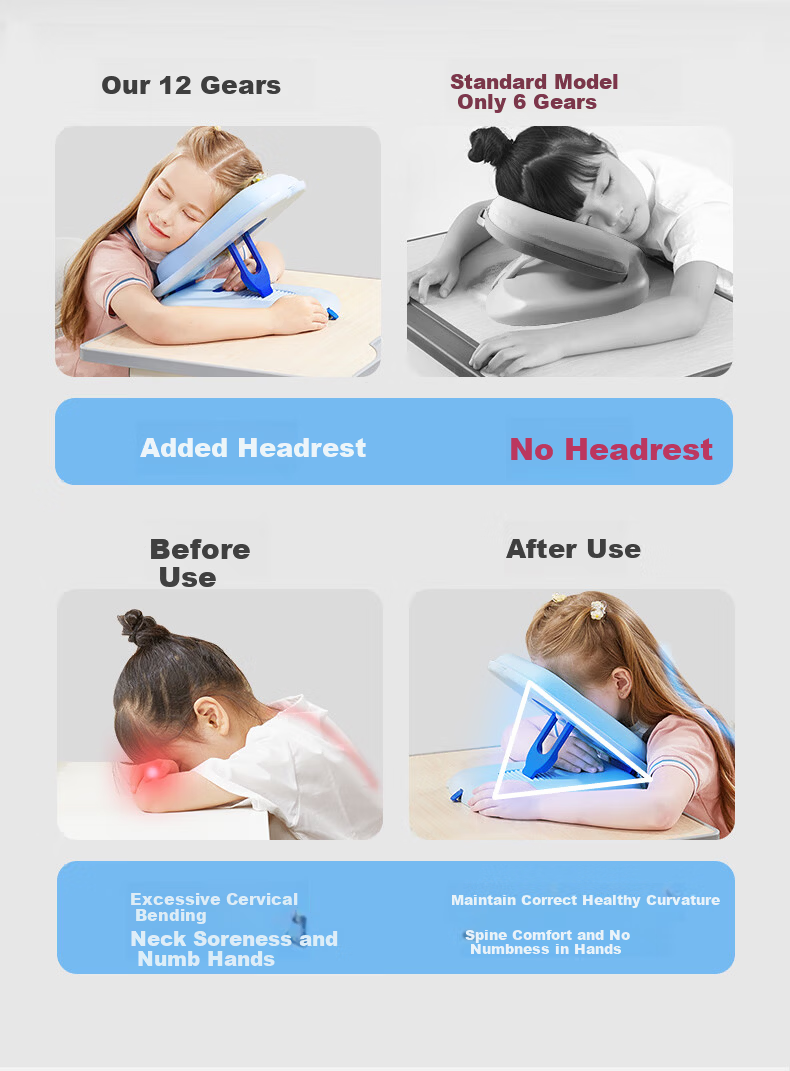Maotaizi Nap Pillow, Primary School Student Prone Sleeping Pillow, Chest Protection Nap Pillow, Children's Sleeping Aid, Face-Down Pillow, Hugging Pillow, Nap at Desk 7