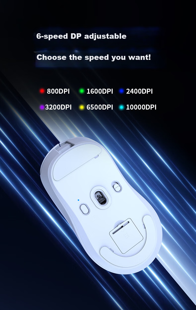 Lenovo Ecosystem Brand Yinen Wireless Mouse Dual-Mode 2.4G/Bluetooth Lightweight Rechargeable Plug and Play Frost White GT08 11
