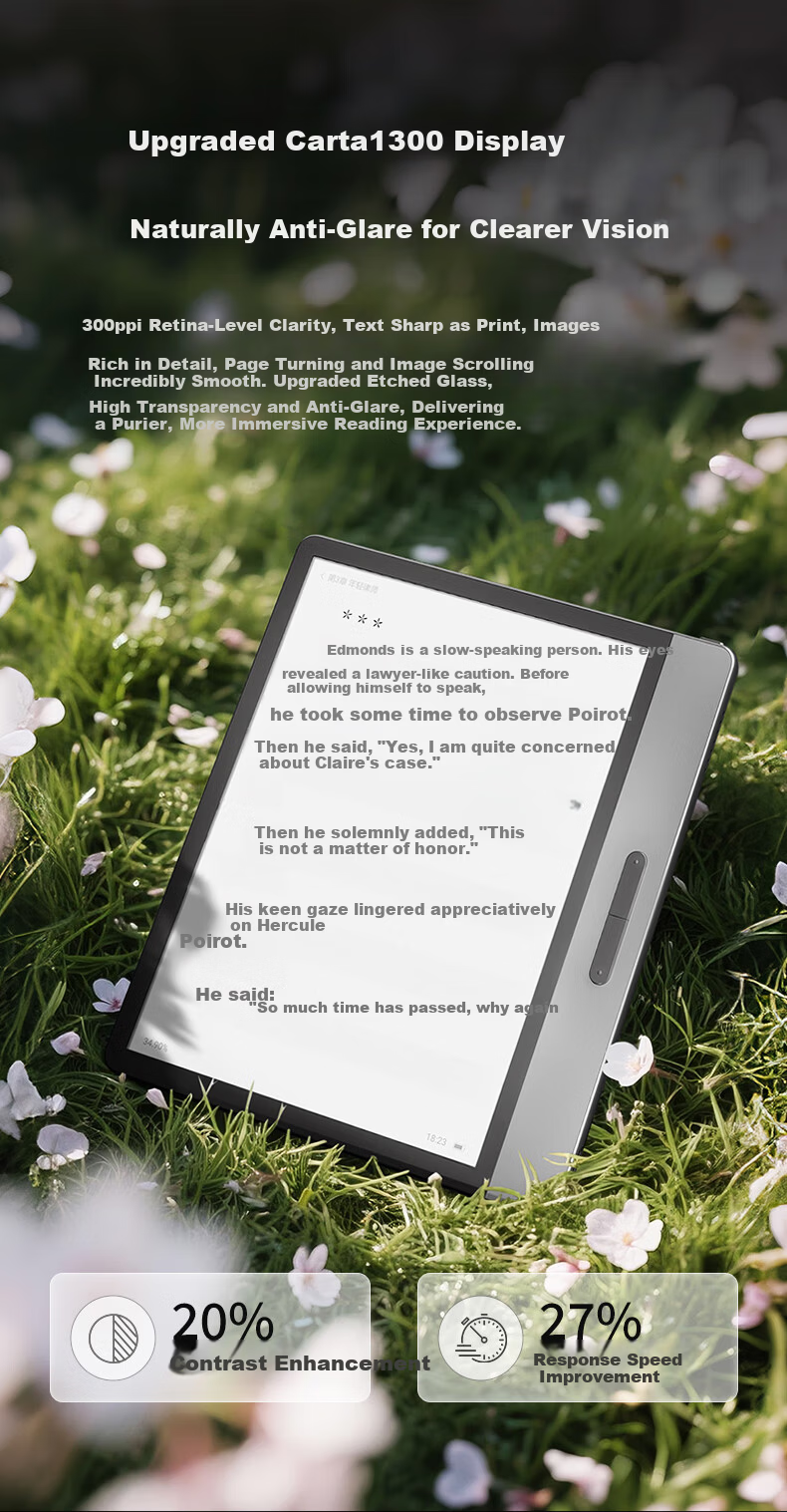 SAMBADA 7-inch E-ink Ebook Reader 300 PPI Mini E-Reader PDF Comic Electronic Paper Eye Protection Novel WeChat Reading 4GB+64GB 4