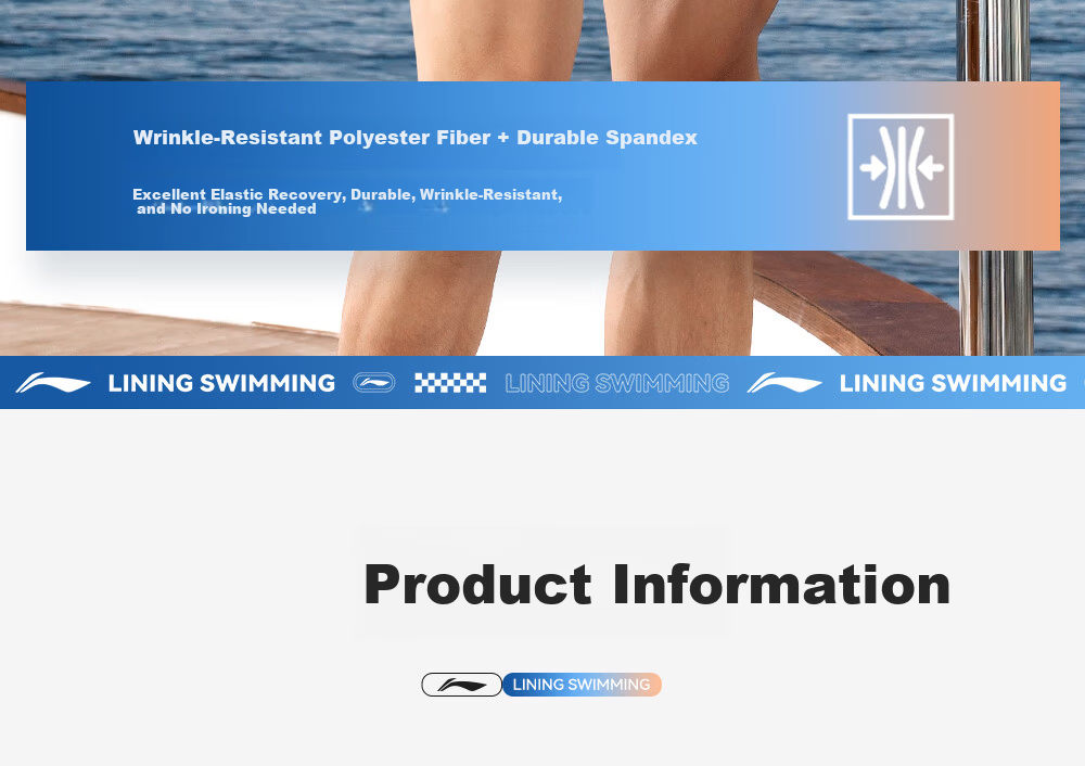 Li-Ning Men's Swim Trunks, Adult Size 2025 New Style, Anti-Embarrassment Men's Swim Shorts, Square Leg Training, Large Size Professional Racing Swim Trunks 12
