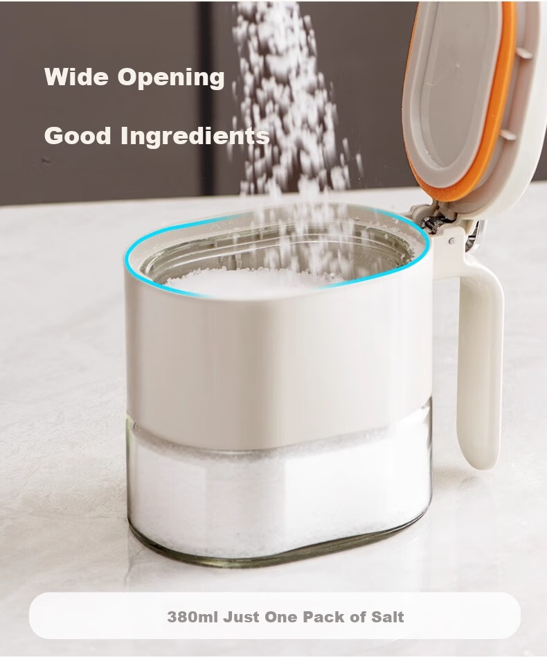 KATEI STORY Japanese Moisture-Proof Sealed Spice Jar Salt Container Glass Kitchen High-End Seasoning Bottle 10