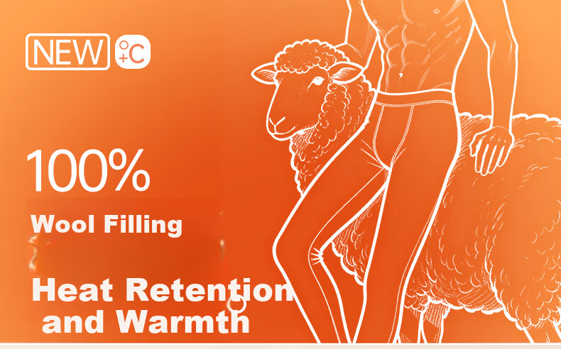 Modal 100% Wool Filled Thermal Pants Men's Winter Cold-Resistant Cotton Pants Waist Support Fleece Lined Thickened Trousers 1