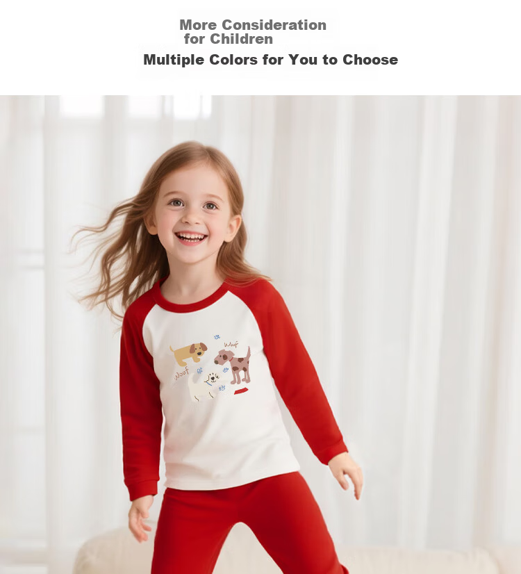 Badibadi Baby Toddler Pure Cotton Autumn Clothes Autumn Pants Pajamas Homewear Set Lake Green Apple Cat 140 10