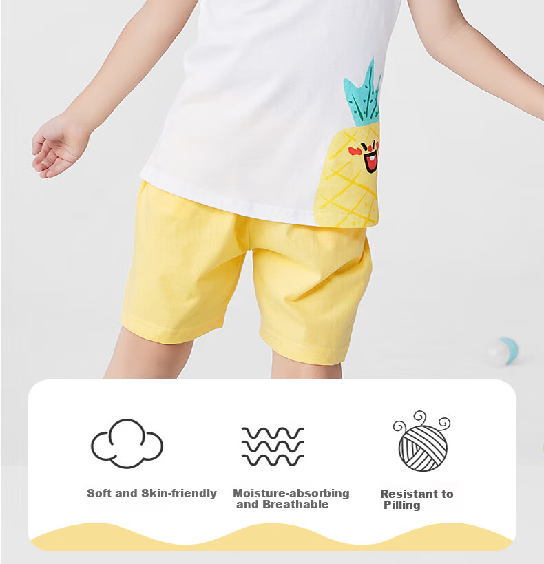 Minimumuwu Children's Vest Set Summer Sleeveless T-Shirt Set for Boys And Girls, Cool And Breathable, Heihehu, Size 100 2