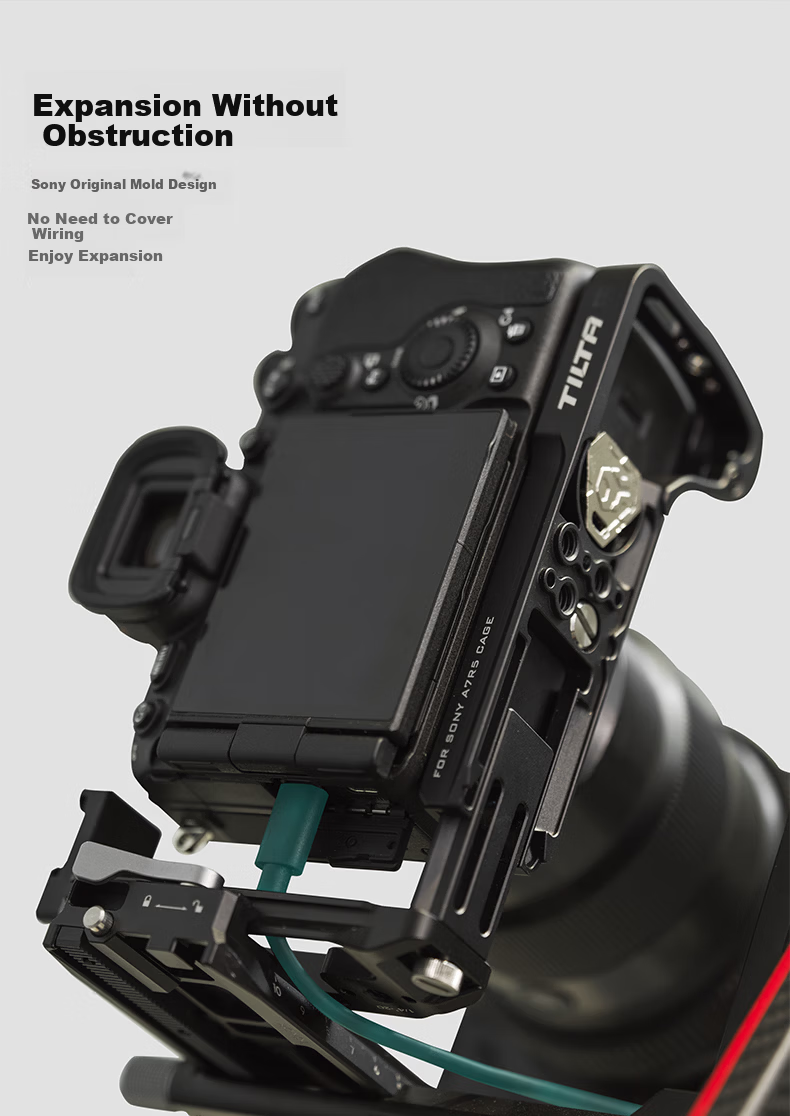 TILTA Iron Head L-Shaped Vertical Quick Release Plate for Sony A7R5/A7M4/A7S3 Camera Stabilizer Live Streaming Accessory L-Shaped Vertical Plate - Titanium Gray 5