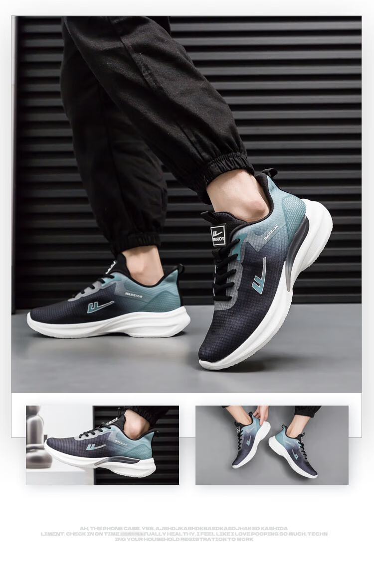 Warrior Official Men's Sports Shoes 2026 Summer New Height Increasing Thick Sole Men's Shoes White Green Size 40 15