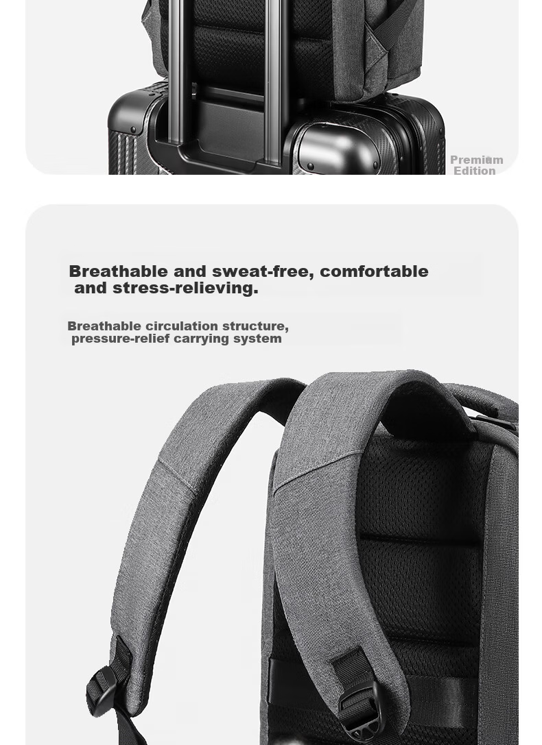 JINSHIWQ Backpack Unisex Laptop Bag Business Notebook Bag 14/15.6/17.3 Inch Large Capacity School Bag for College Students 16