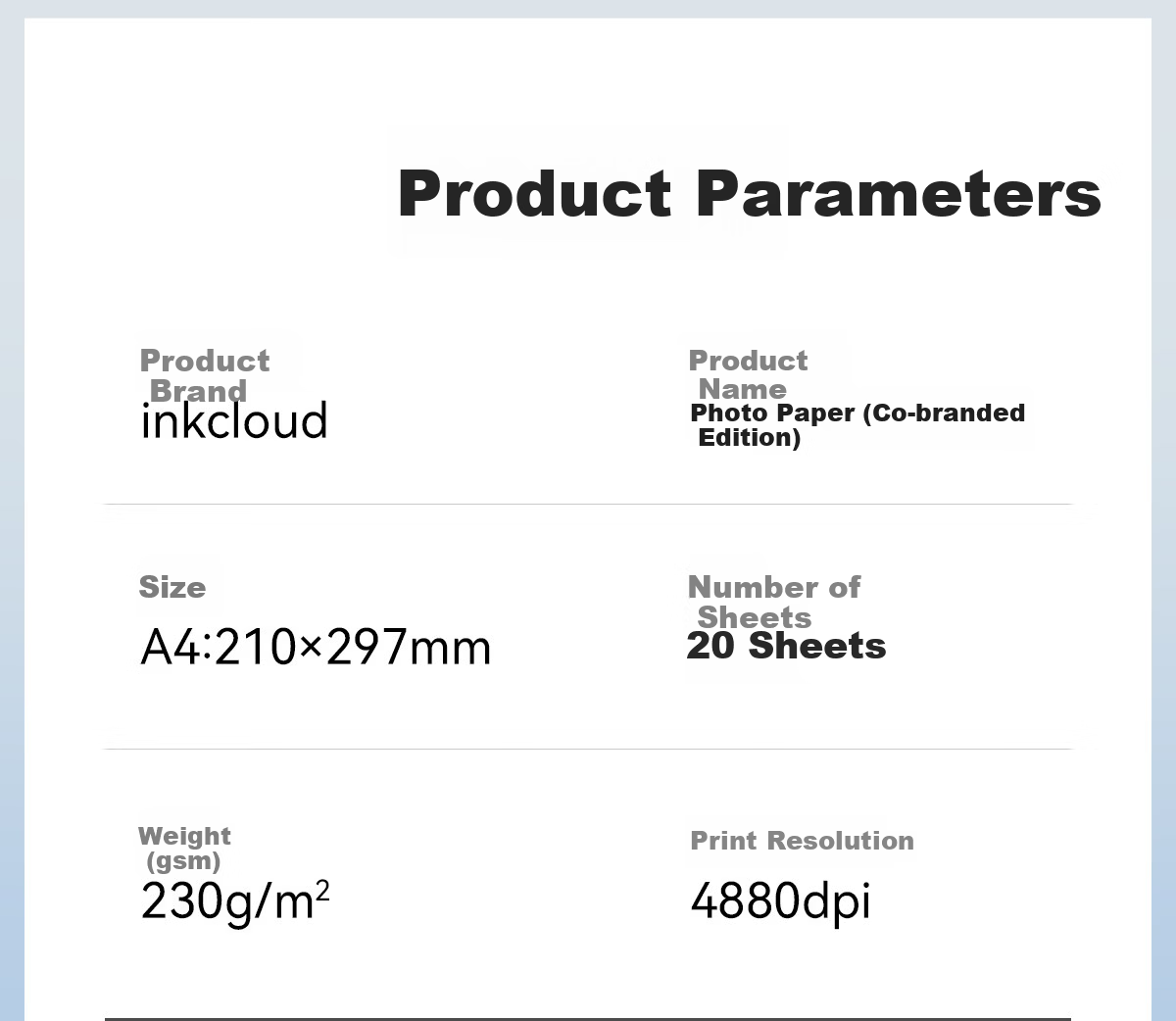 INNCLOUD High Gloss RC Photo Paper, Printing Paper for Photos, Photo Printing Paper, Studio Photo Printing Paper, Inkjet Printer Photo Paper, 6-Inch 260g 10