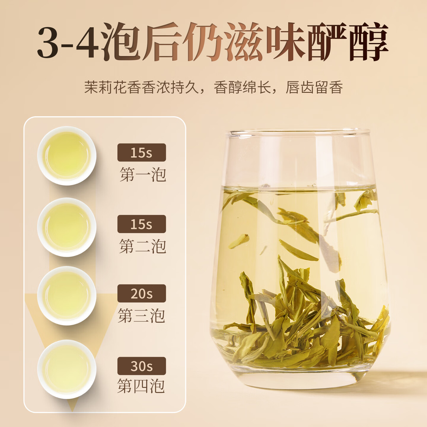 京华18号特级七窨茉莉花茶清香型老北京特色花茶茶叶自己喝口粮茶250g