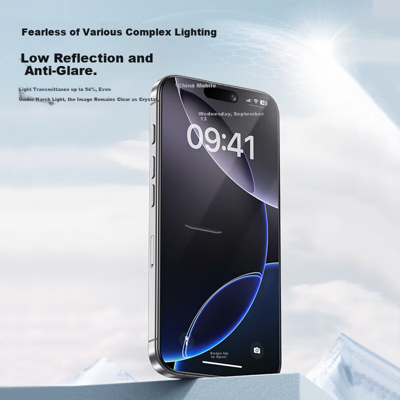 ALittleFlower AR Anti-Reflective Tempered Glass Screen Protector for iPhone 16 Pro Max, Anti-Fingerprint, High-Definition, Drop-Resistant, 2-Pack