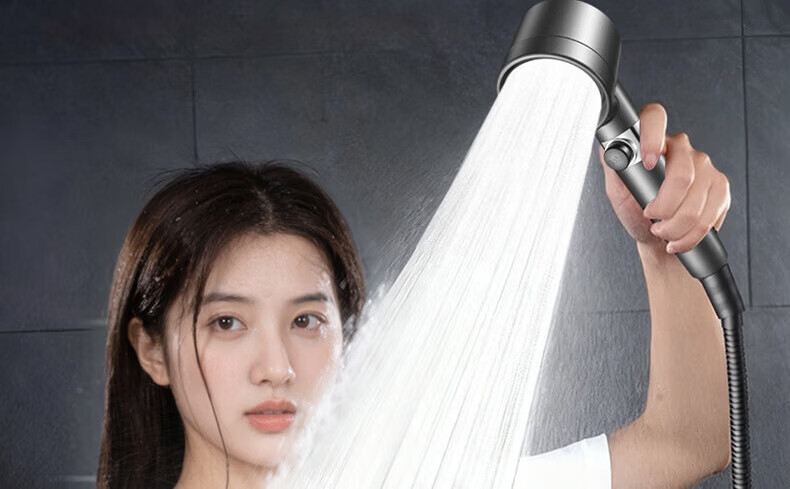 IVORPO [Germany] Turbo Boost Shower Head Set Handheld High-Pressure Powerful Water Flow Showerhead 4