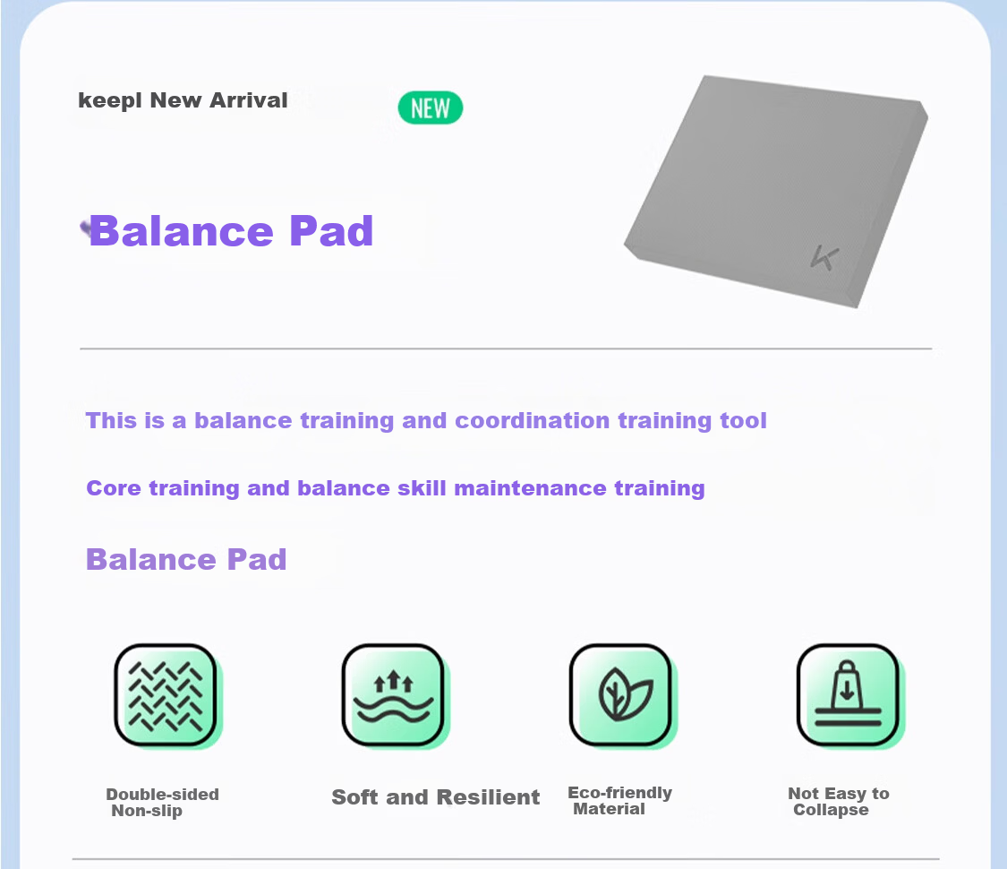 Keep Balance Pad Yoga Mat Fitness Mat Plank Core Training Knee Pad Home Ab Roller Foam Knee Mat 3