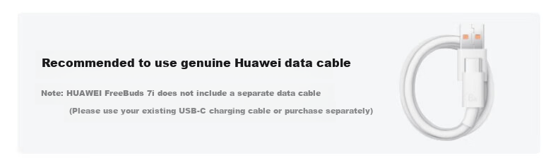 HUAWEI FreeBuds 7i Wireless Bluetooth Noise-Cancelling Earphones Smart Dynamic Noise Cancellation 4.0 Mother-of-Pearl White (Unit: Piece) 1