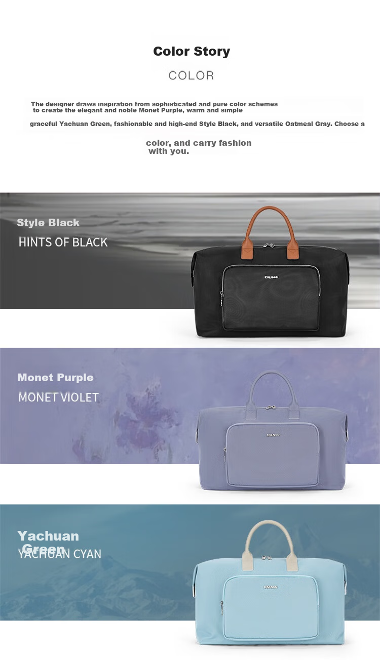 Kala Sheep Large Capacity Travel Bag Business Casual Handheld Luggage CX3006 Stylish Black 23L 3