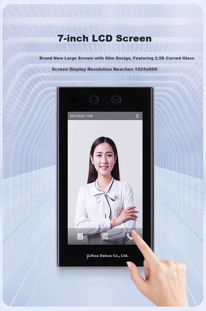 Dahua Facial Recognition Access Control All-in-One Machine Enterprise WeChat Co-branded Attendance Machine 7-inch Large Touch Screen Outdoor Waterproof Face and Card Attendance Turnstile K72 4