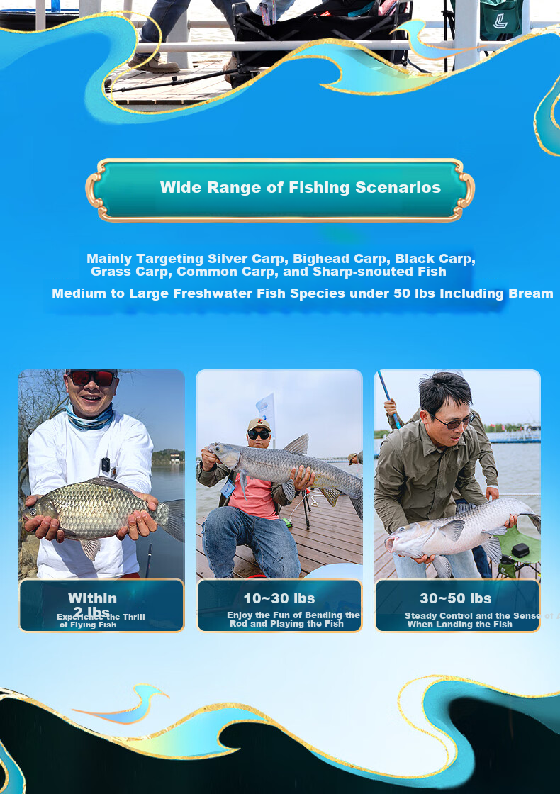 Liu Zhiqiang Qingyun Kun K5 Ultra-Light Ultra-Hard Large Fishing Rod Hand Rod 8.1m for Silver Carp and Bighead Carp Fishing 7