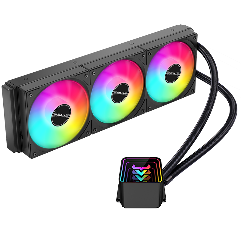 BUBALUS Lingshuang 360A Infinite Mirror CPU Water Cooling Radiator (ARGB Lighting Sync/Supports Intel LGA2011/AM5/Integrated/PWM Temperature Control Computer Fan)