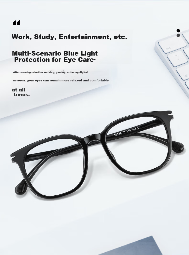Ouna Blue Light Blocking Glasses Non-Prescription Anti-Radiation Eyewear for Phone and Computer Unisex (Jingcang) 3