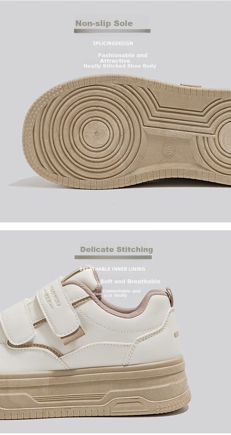 Global Magic Tape White Sneakers Women 2026 Spring New Niche Versatile Student Campus Style Cute Casual Skate Shoes 13