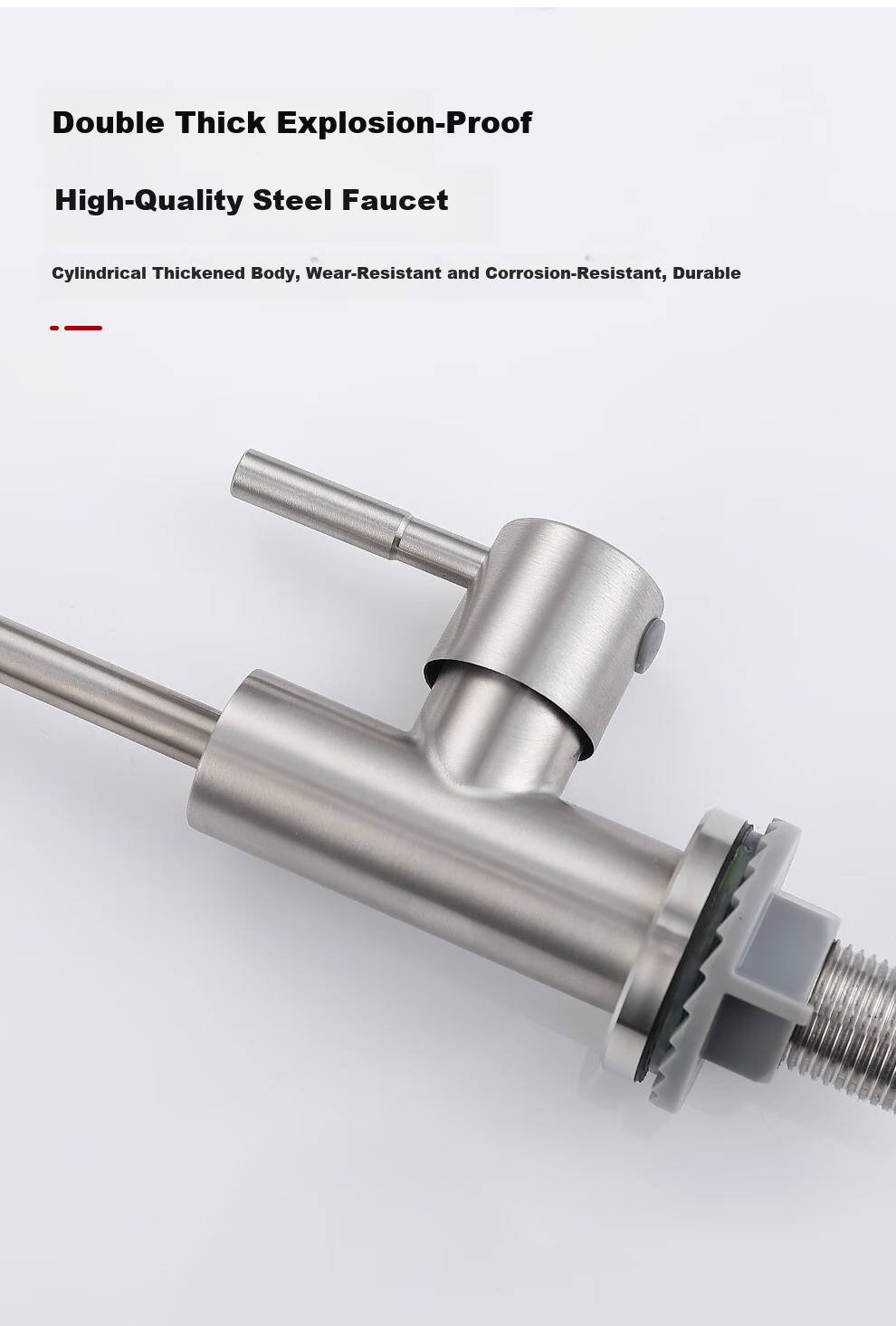 CVBAB Direct Drinking Kitchen Faucet Single Cold Tap 304 Stainless Steel Purifier Faucet 1/4" and 1/2" Connector CV1285 10