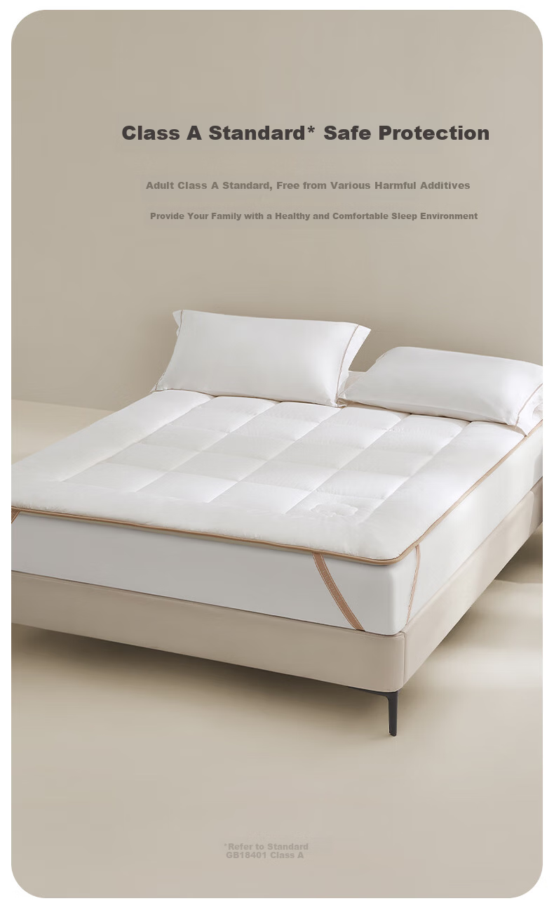 LUOLAI Home Textile Mattress Pad A-Class 100% Cotton Antibacterial Dormitory Soft Mattress Protector for 1.2m Bed 3