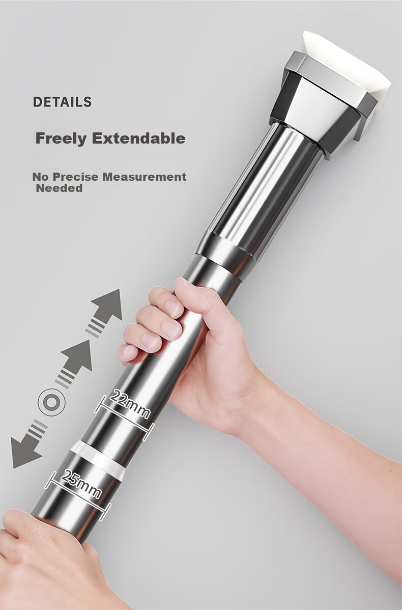 Cobbe No-Drill Telescopic Clothes Drying Rod Universal Adjustable Hanging Rod Curtain Rod 90-160cm 14