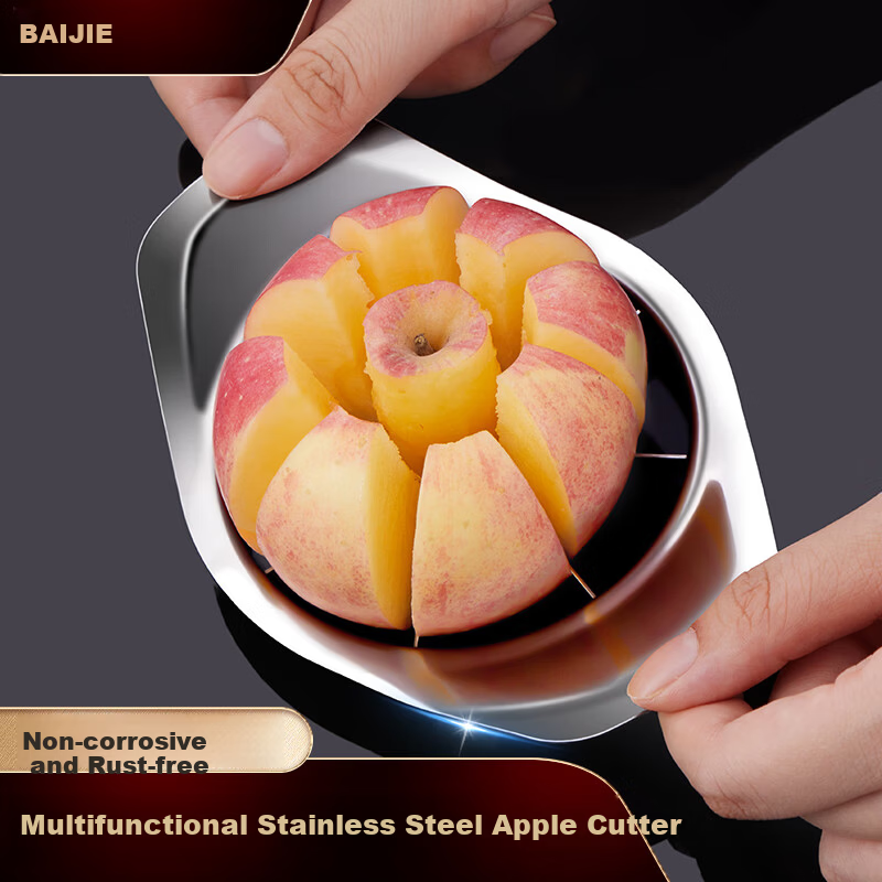 Baijie Stainless Steel Apple Cutter Orange Fruit Slicer Watermelon Divider Core Remover