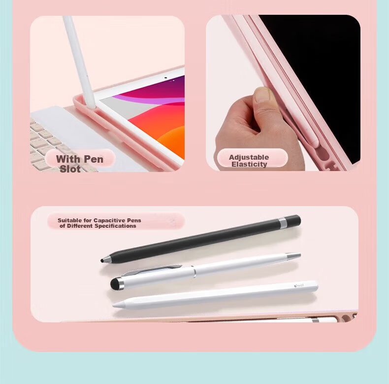 Soyin Apple iPad Pro Keyboard Protective Case 11-inch Magic Keyboard Mouse Set 2022/21/20/18 Models Tablet Stand Bluetooth External with Stylus Pen 16