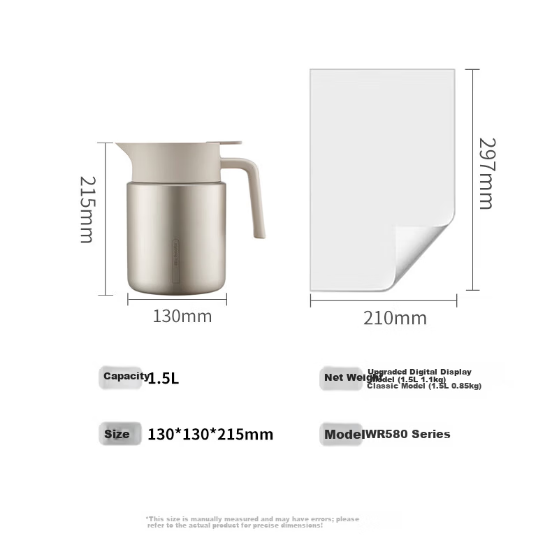 Joyoung 316 Stainless Steel Insulated Thermos Flask 1.5L White WR580