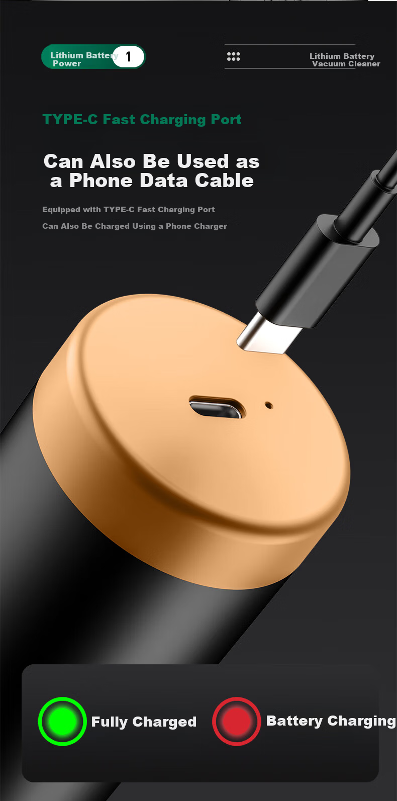 SATA Car Vacuum Cleaner Lithium Battery Handheld Mini Car Use High Suction Wireless Portable Vacuum Cleaner D05135 15