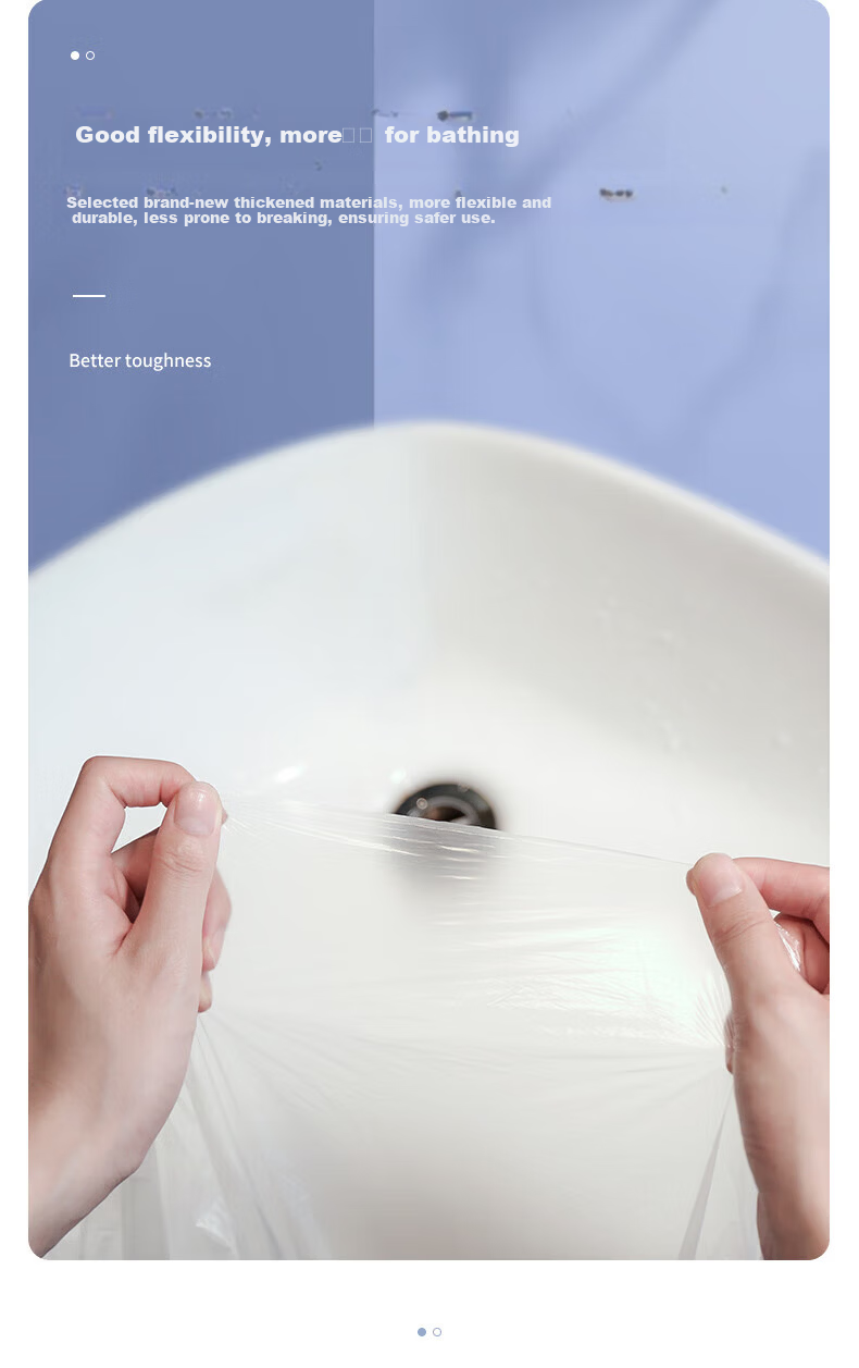 JAJALIN Disposable Bath Bag Tub Cover 6-Pack Hotel Thickened Bath Bag Independent Packaging Enlarged Bath Tub Cover 1